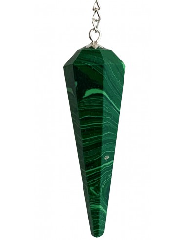 Pendulum malachite facet cut pointed tip