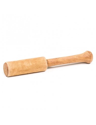 Singing bowl stick wood with suede...