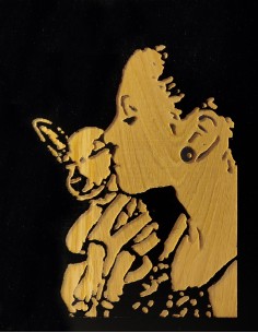 Quadro inciso a fresa su legno personalizzato