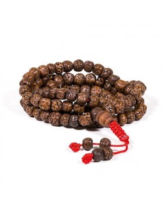 Collana Mala Rudraksha 108 grani lucidati