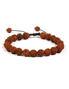 Braccialetto Mala in Rudraksha 21 grani regolabile