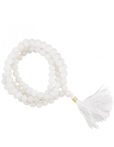 Mala white agate