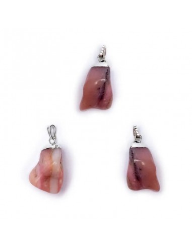 Pink opal gemstone pendant pin...