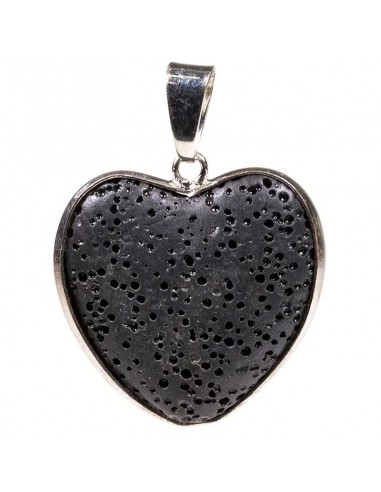 Pendant lava stone heart