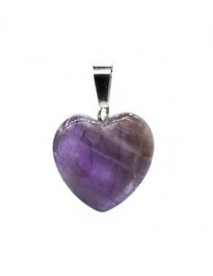 Pendant amethyst heart shaped