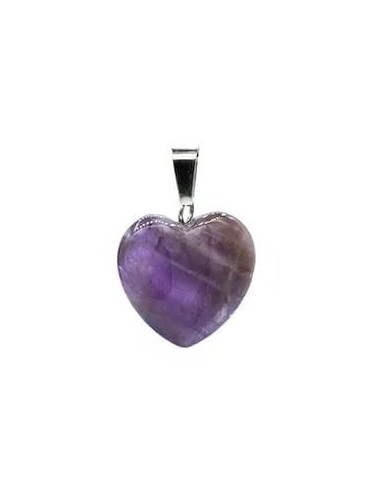 Pendant amethyst heart shaped