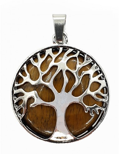 Pendant Tiger eye and tree of life