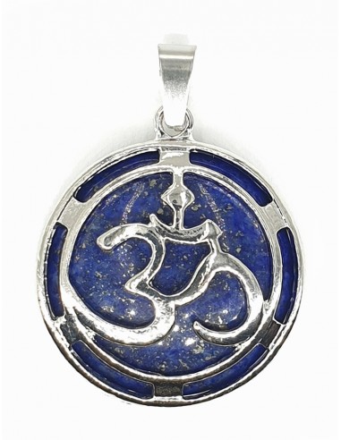 Ohm pendant with lapis lazuli