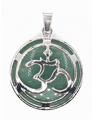 Ohm pendant with Green aventurine