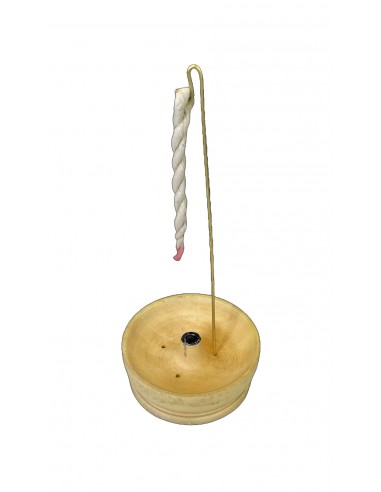 Wooden incense holder for rope incense