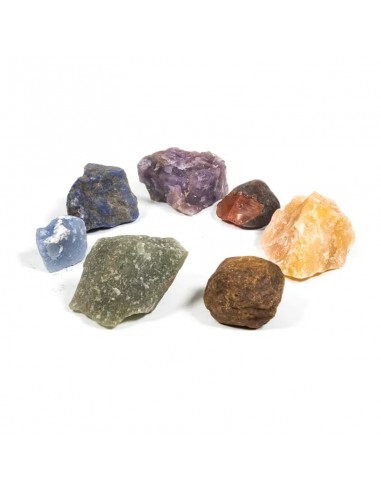 Set of 7 chakra stones in cotton bag