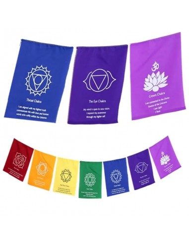 7 Bandierine Chakra su cordicella