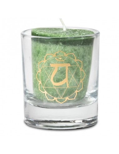 Candela votiva profumata 4° Chakra Anahata in confezione regalo