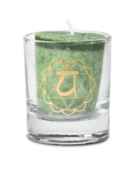 Candela votiva profumata 4° Chakra Anahata in confezione regalo