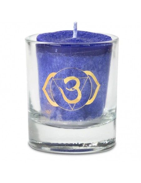 Candela votiva profumata 6° Chakra Adjnia in confezione regalo