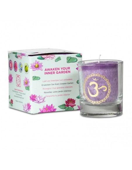 Candela votiva profumata 7° Chakra Sahasrara in confezione regalo