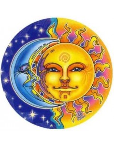 Adesivo per vetri Sole e Luna - mod. 2