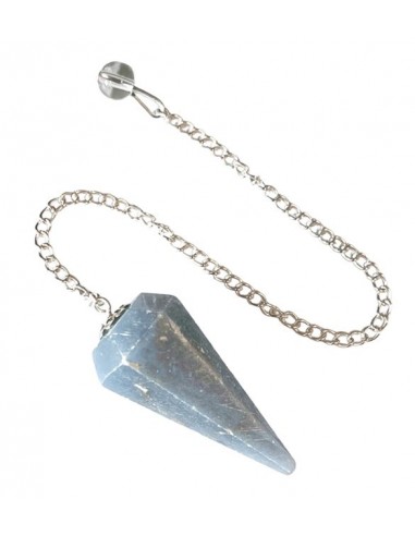 Pendulum Angelite facet cut pointed tip