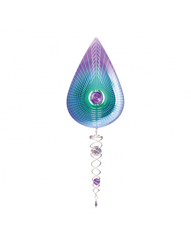 Crystal Teardrop Purple - Wind...