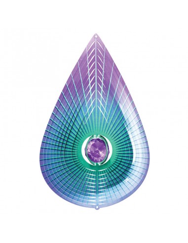 Teardrop Crystal Purple - Wind Spinner