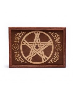 Tarot box pentacle engraved 2