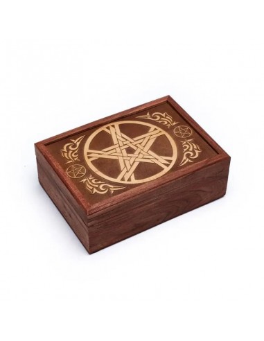 Tarot box pentacle engraved