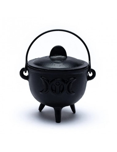 Cauldron sun & moon cast iron