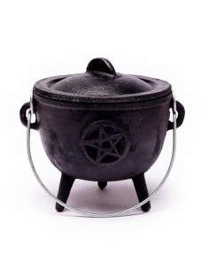 Cauldron pentagram cast iron