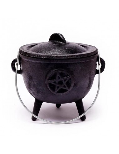 Cauldron pentagram cast iron