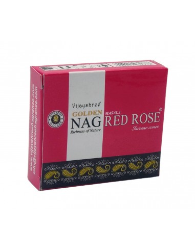 Golden Nag Red Rose - Incense cones