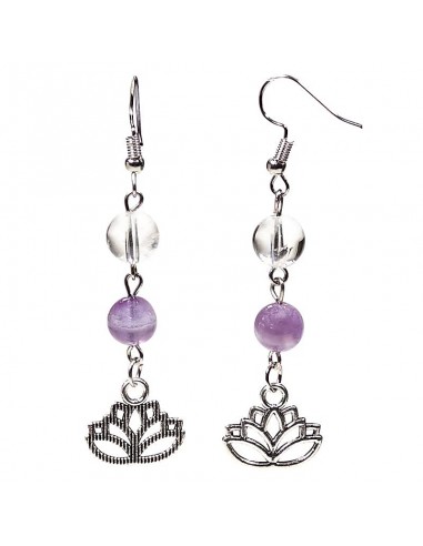 Earrings chevron amethyst/rock...