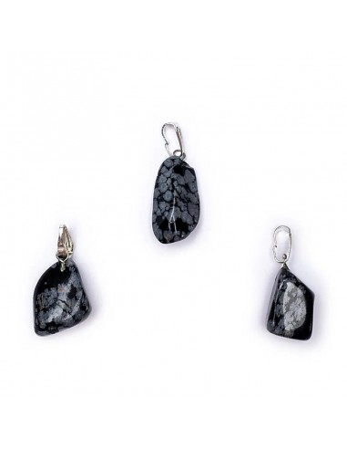 Snowflake Obsidian gemstone pendant