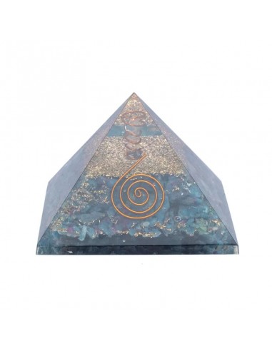 Piramide Orgonite in Rubino e Cianite