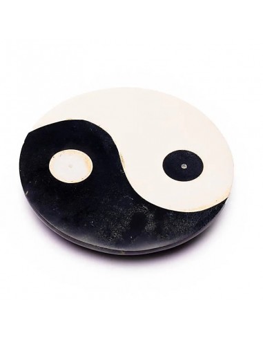 Incense stick burner Yin Yang soapstone