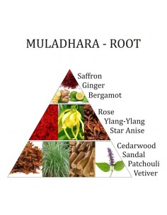 Olio essenziale 1° Chakra Muladhara - Aromafume miscela di olio essenziale 2