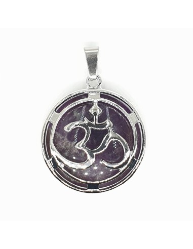 Ohm pendant with Amethyst quartz