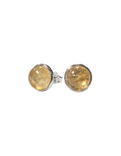 Orecchini in Argento 925 con Quarzo Citrino naturale AA