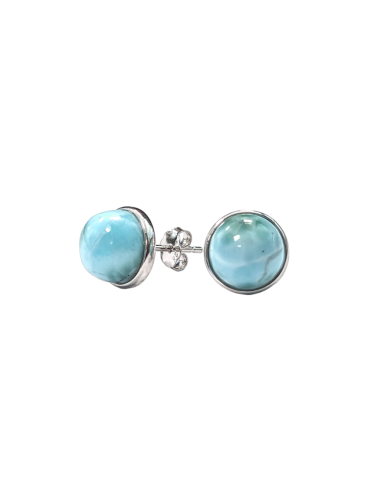 925 silver earrings with AA Larimar