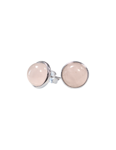 Orecchini in Argento 925 con Quarzo Rosa AA