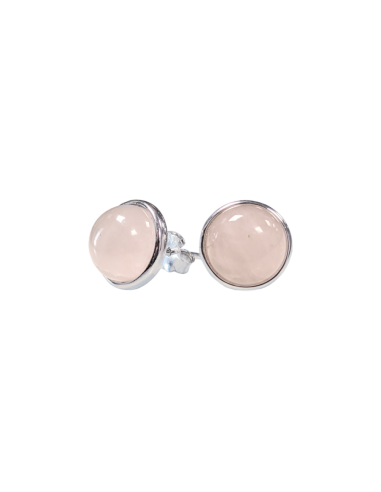 925 silver earrings with AA Rose Quartz