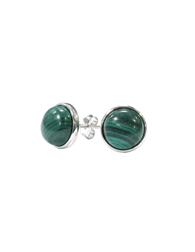 Orecchini in Argento 925 con Malachite AA