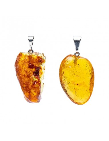 Amber (copal) gemstone pendant pin...