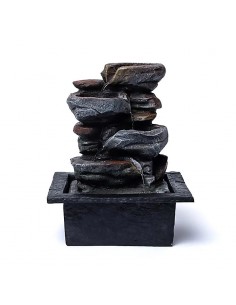 Fontana d'acqua con roccia - grande