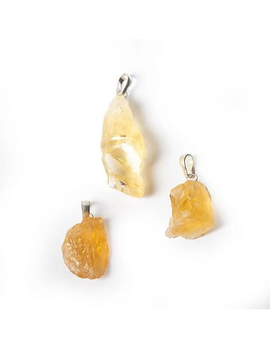 Citrine rough gemstone pendant