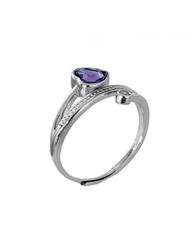 Ring with heart-shaped Amethyst...