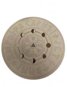Tavola divinatoria Futhark in legno