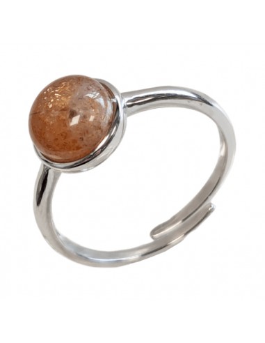 Ring with Sunstone in 925 silver