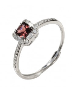 Ring with Red Garnet in 925...