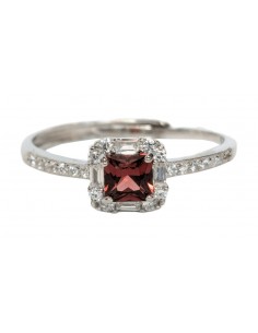 Ring with Red Garnet in 925... 2
