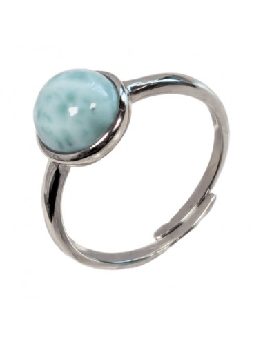 Ring with Larimar in 925 silver